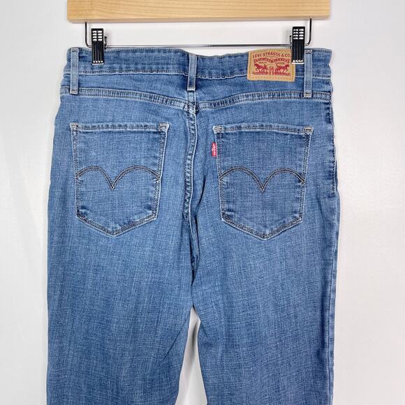 Levis Womens Size 30 721 High Rise Skinny Jeans Medium Wash Cotton Stretch Blend - Picture 5 of 9